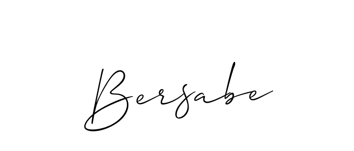 Design your own signature with our free online signature maker. With this signature software, you can create a handwritten (Allison_Script) signature for name Bersabe. Bersabe signature style 2 images and pictures png