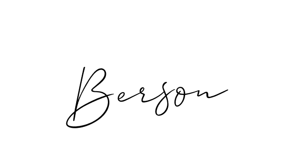 Berson stylish signature style. Best Handwritten Sign (Allison_Script) for my name. Handwritten Signature Collection Ideas for my name Berson. Berson signature style 2 images and pictures png