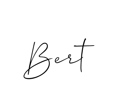 Design your own signature with our free online signature maker. With this signature software, you can create a handwritten (Allison_Script) signature for name Bert. Bert signature style 2 images and pictures png