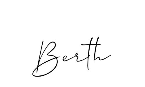 How to make Berth signature? Allison_Script is a professional autograph style. Create handwritten signature for Berth name. Berth signature style 2 images and pictures png