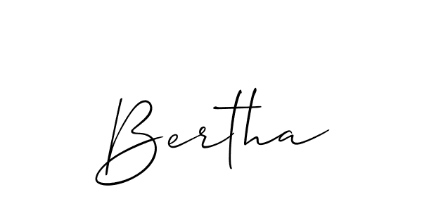 How to make Bertha signature? Allison_Script is a professional autograph style. Create handwritten signature for Bertha name. Bertha signature style 2 images and pictures png