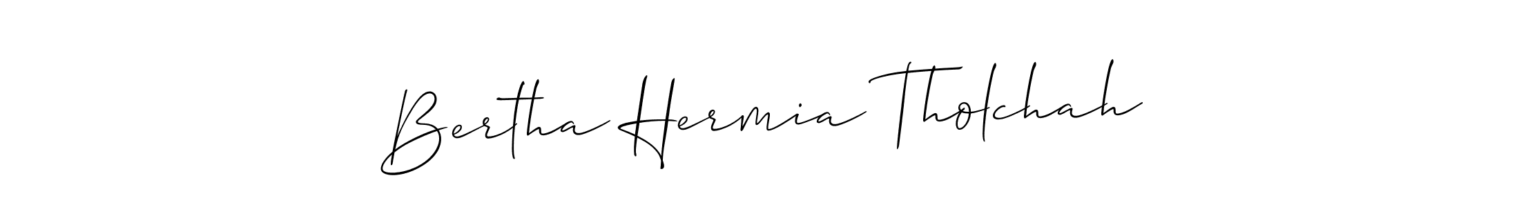 Similarly Allison_Script is the best handwritten signature design. Signature creator online .You can use it as an online autograph creator for name Bertha Hermia Tholchah. Bertha Hermia Tholchah signature style 2 images and pictures png