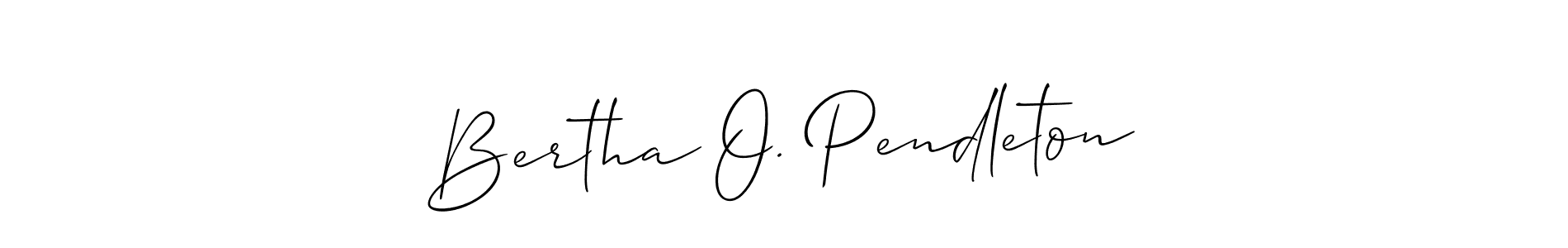How to make Bertha O. Pendleton name signature. Use Allison_Script style for creating short signs online. This is the latest handwritten sign. Bertha O. Pendleton signature style 2 images and pictures png