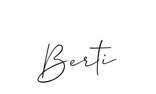 Also You can easily find your signature by using the search form. We will create Berti name handwritten signature images for you free of cost using Allison_Script sign style. Berti signature style 2 images and pictures png