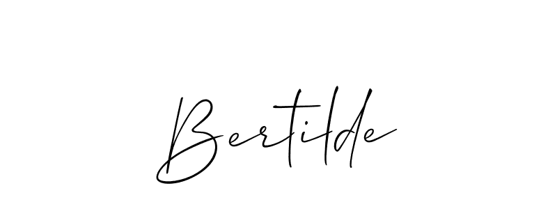 Bertilde stylish signature style. Best Handwritten Sign (Allison_Script) for my name. Handwritten Signature Collection Ideas for my name Bertilde. Bertilde signature style 2 images and pictures png