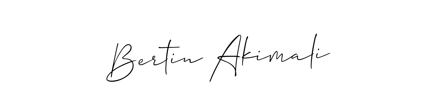 Bertin Akimali stylish signature style. Best Handwritten Sign (Allison_Script) for my name. Handwritten Signature Collection Ideas for my name Bertin Akimali. Bertin Akimali signature style 2 images and pictures png