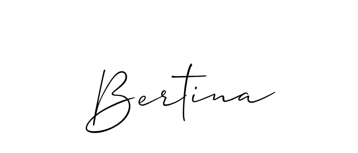 Also You can easily find your signature by using the search form. We will create Bertina name handwritten signature images for you free of cost using Allison_Script sign style. Bertina signature style 2 images and pictures png