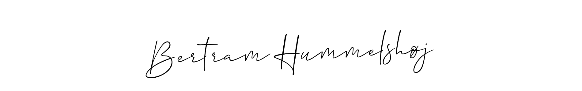 Bertram Hummelshøj stylish signature style. Best Handwritten Sign (Allison_Script) for my name. Handwritten Signature Collection Ideas for my name Bertram Hummelshøj. Bertram Hummelshøj signature style 2 images and pictures png