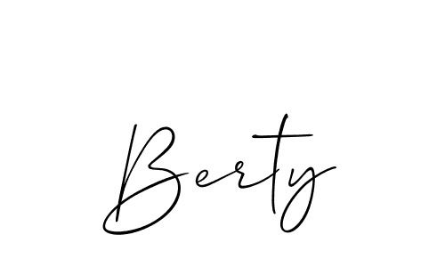 How to make Berty signature? Allison_Script is a professional autograph style. Create handwritten signature for Berty name. Berty signature style 2 images and pictures png