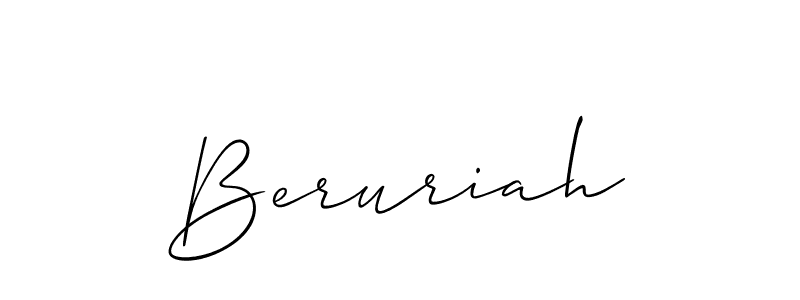 Similarly Allison_Script is the best handwritten signature design. Signature creator online .You can use it as an online autograph creator for name Beruriah. Beruriah signature style 2 images and pictures png