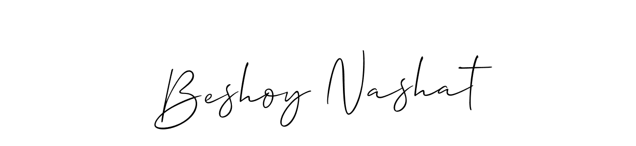 Make a beautiful signature design for name Beshoy Nashat. With this signature (Allison_Script) style, you can create a handwritten signature for free. Beshoy Nashat signature style 2 images and pictures png