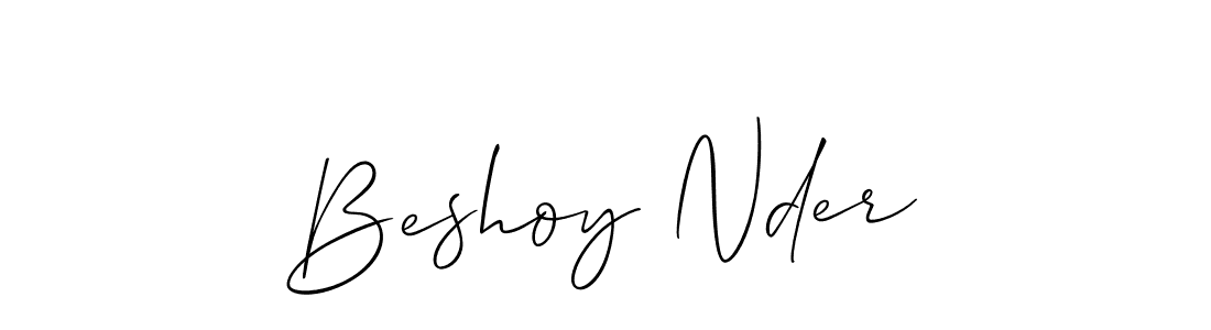 Design your own signature with our free online signature maker. With this signature software, you can create a handwritten (Allison_Script) signature for name Beshoy Nder. Beshoy Nder signature style 2 images and pictures png