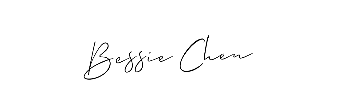 You should practise on your own different ways (Allison_Script) to write your name (Bessie Chen) in signature. don't let someone else do it for you. Bessie Chen signature style 2 images and pictures png