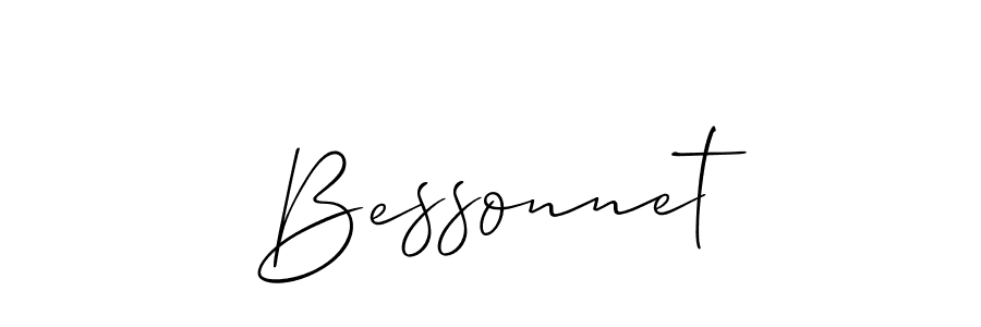 Use a signature maker to create a handwritten signature online. With this signature software, you can design (Allison_Script) your own signature for name Bessonnet. Bessonnet signature style 2 images and pictures png