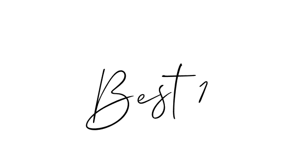 How to make Best 1 signature? Allison_Script is a professional autograph style. Create handwritten signature for Best 1 name. Best 1 signature style 2 images and pictures png