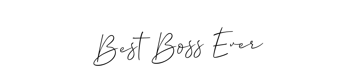 Best Boss Ever stylish signature style. Best Handwritten Sign (Allison_Script) for my name. Handwritten Signature Collection Ideas for my name Best Boss Ever. Best Boss Ever signature style 2 images and pictures png