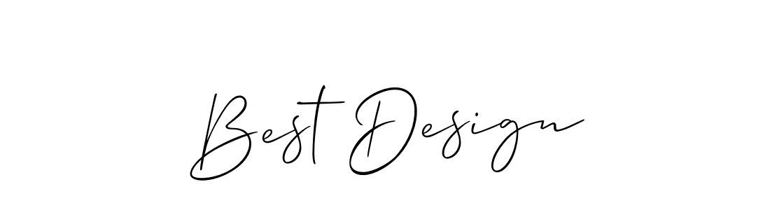 Make a beautiful signature design for name Best Design. With this signature (Allison_Script) style, you can create a handwritten signature for free. Best Design signature style 2 images and pictures png