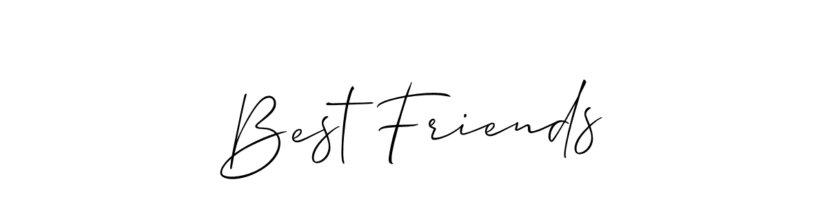if you are searching for the best signature style for your name Best Friends. so please give up your signature search. here we have designed multiple signature styles  using Allison_Script. Best Friends signature style 2 images and pictures png