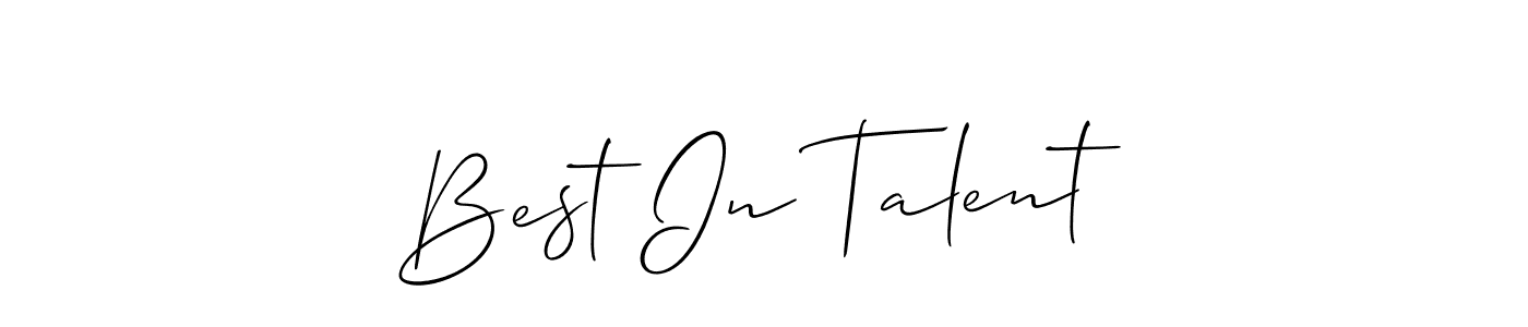 It looks lik you need a new signature style for name Best In Talent. Design unique handwritten (Allison_Script) signature with our free signature maker in just a few clicks. Best In Talent signature style 2 images and pictures png