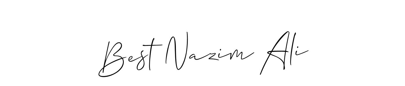 This is the best signature style for the Best Nazim Ali name. Also you like these signature font (Allison_Script). Mix name signature. Best Nazim Ali signature style 2 images and pictures png