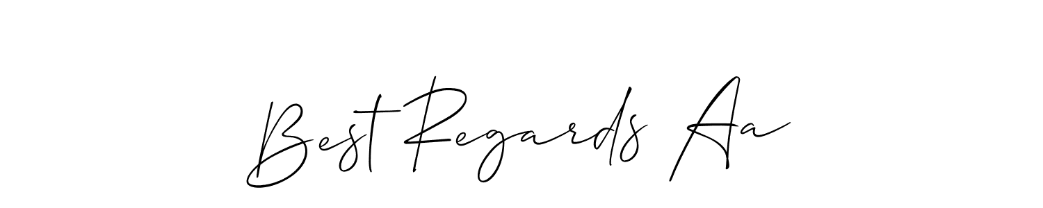 You should practise on your own different ways (Allison_Script) to write your name (Best Regards Aa) in signature. don't let someone else do it for you. Best Regards Aa signature style 2 images and pictures png