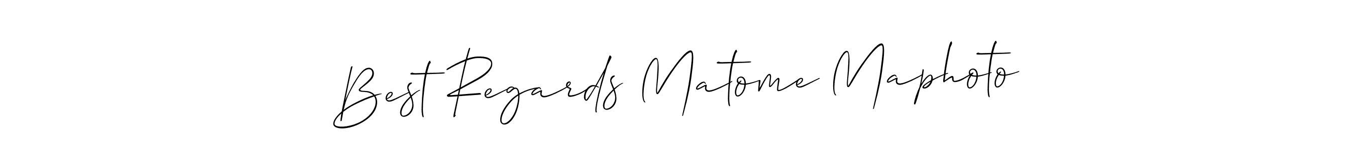 Create a beautiful signature design for name Best Regards Matome Maphoto. With this signature (Allison_Script) fonts, you can make a handwritten signature for free. Best Regards Matome Maphoto signature style 2 images and pictures png