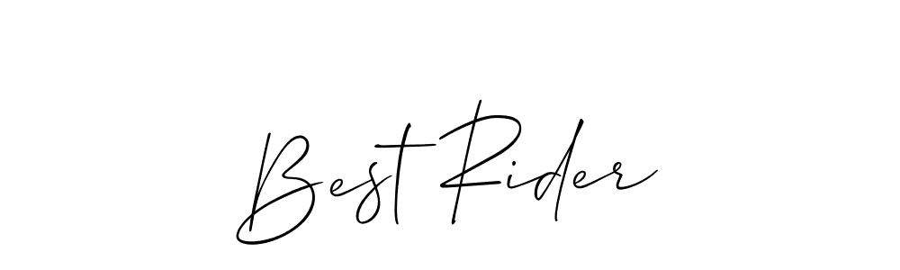 Also You can easily find your signature by using the search form. We will create Best Rider name handwritten signature images for you free of cost using Allison_Script sign style. Best Rider signature style 2 images and pictures png