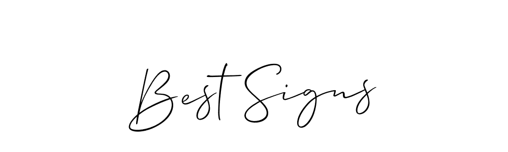 Make a beautiful signature design for name Best Signs. With this signature (Allison_Script) style, you can create a handwritten signature for free. Best Signs signature style 2 images and pictures png