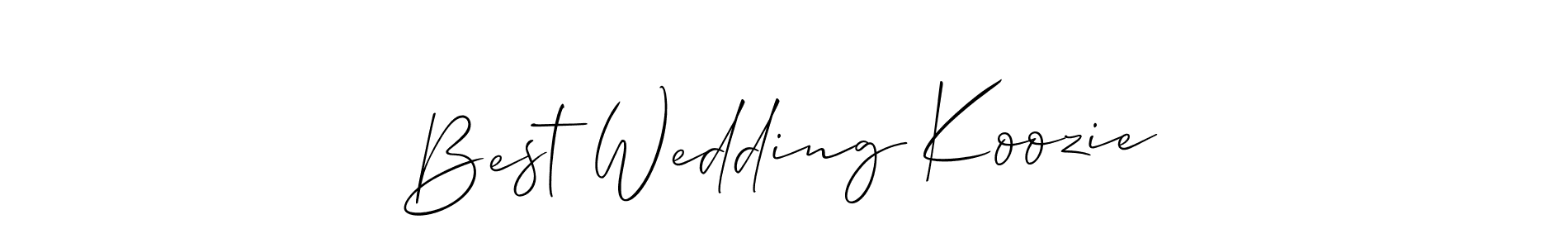 How to make Best Wedding Koozie name signature. Use Allison_Script style for creating short signs online. This is the latest handwritten sign. Best Wedding Koozie signature style 2 images and pictures png