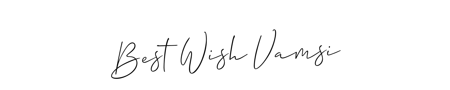 Make a beautiful signature design for name Best Wish Vamsi. With this signature (Allison_Script) style, you can create a handwritten signature for free. Best Wish Vamsi signature style 2 images and pictures png