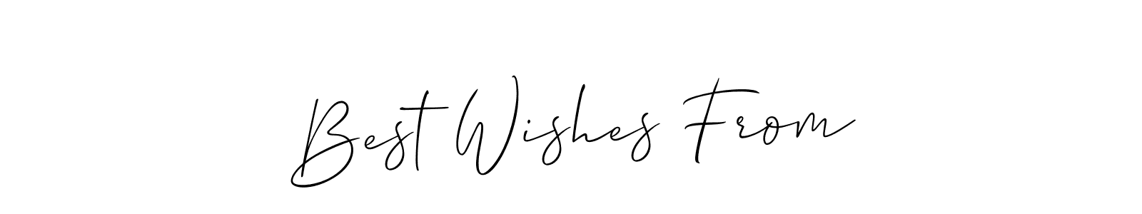 Use a signature maker to create a handwritten signature online. With this signature software, you can design (Allison_Script) your own signature for name Best Wishes From. Best Wishes From signature style 2 images and pictures png