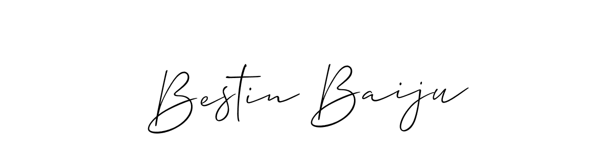 Similarly Allison_Script is the best handwritten signature design. Signature creator online .You can use it as an online autograph creator for name Bestin Baiju. Bestin Baiju signature style 2 images and pictures png