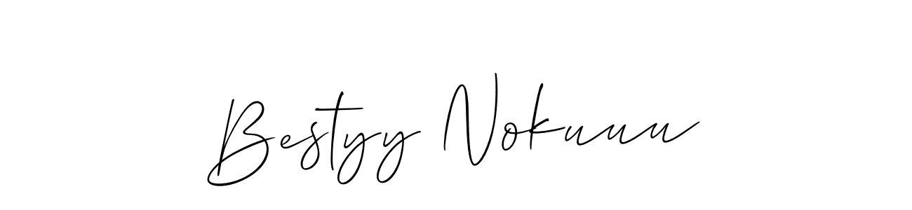 This is the best signature style for the Bestyy Nokuuu name. Also you like these signature font (Allison_Script). Mix name signature. Bestyy Nokuuu signature style 2 images and pictures png