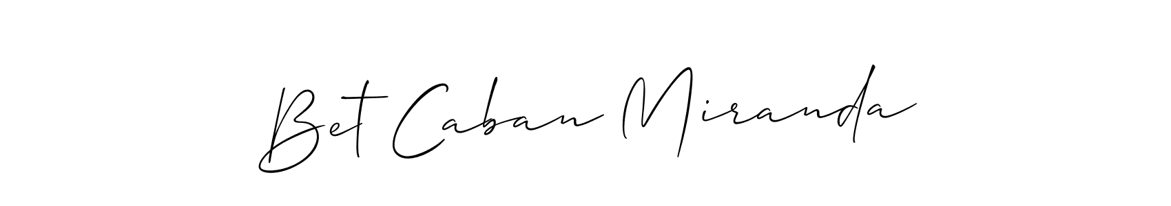 Allison_Script is a professional signature style that is perfect for those who want to add a touch of class to their signature. It is also a great choice for those who want to make their signature more unique. Get Bet Caban Miranda name to fancy signature for free. Bet Caban Miranda signature style 2 images and pictures png