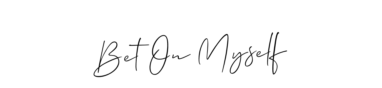 This is the best signature style for the Bet On Myself name. Also you like these signature font (Allison_Script). Mix name signature. Bet On Myself signature style 2 images and pictures png