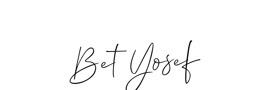 Make a beautiful signature design for name Bet Yosef. With this signature (Allison_Script) style, you can create a handwritten signature for free. Bet Yosef signature style 2 images and pictures png