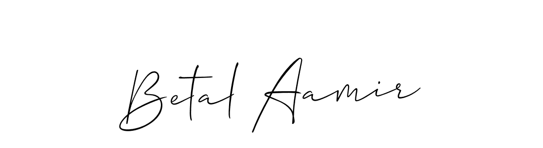 Create a beautiful signature design for name Betal Aamir. With this signature (Allison_Script) fonts, you can make a handwritten signature for free. Betal Aamir signature style 2 images and pictures png