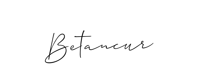 Make a short Betancur signature style. Manage your documents anywhere anytime using Allison_Script. Create and add eSignatures, submit forms, share and send files easily. Betancur signature style 2 images and pictures png