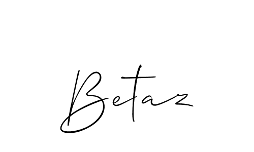 Allison_Script is a professional signature style that is perfect for those who want to add a touch of class to their signature. It is also a great choice for those who want to make their signature more unique. Get Betaz name to fancy signature for free. Betaz signature style 2 images and pictures png