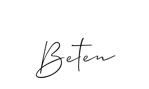 How to Draw Beten signature style? Allison_Script is a latest design signature styles for name Beten. Beten signature style 2 images and pictures png