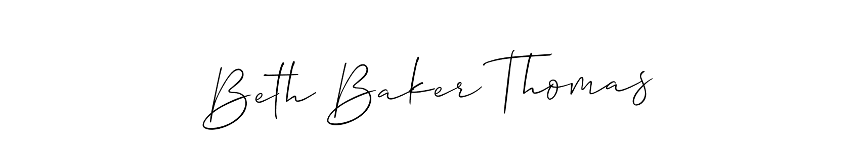 Create a beautiful signature design for name Beth Baker Thomas. With this signature (Allison_Script) fonts, you can make a handwritten signature for free. Beth Baker Thomas signature style 2 images and pictures png