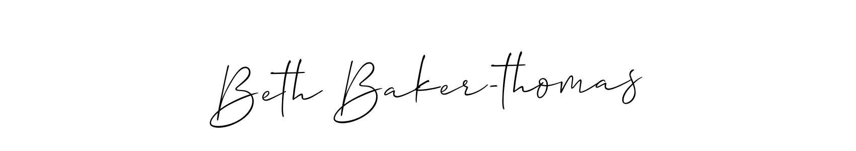 Beth Baker-thomas stylish signature style. Best Handwritten Sign (Allison_Script) for my name. Handwritten Signature Collection Ideas for my name Beth Baker-thomas. Beth Baker-thomas signature style 2 images and pictures png