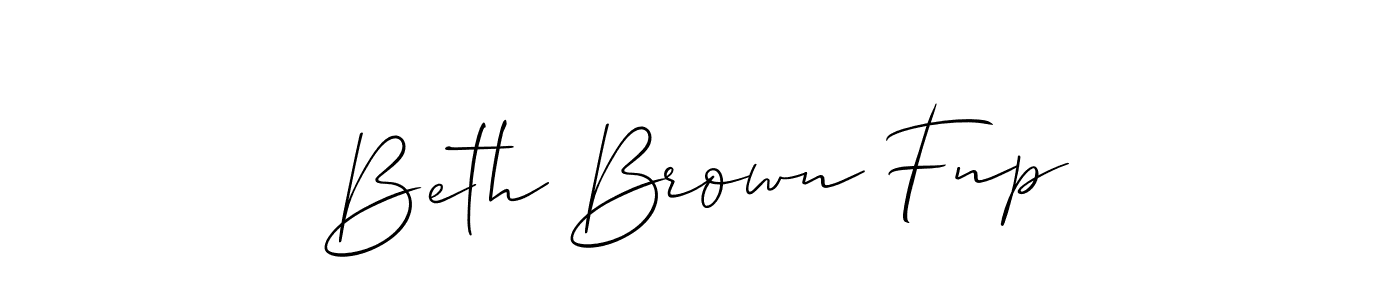 Allison_Script is a professional signature style that is perfect for those who want to add a touch of class to their signature. It is also a great choice for those who want to make their signature more unique. Get Beth Brown Fnp name to fancy signature for free. Beth Brown Fnp signature style 2 images and pictures png
