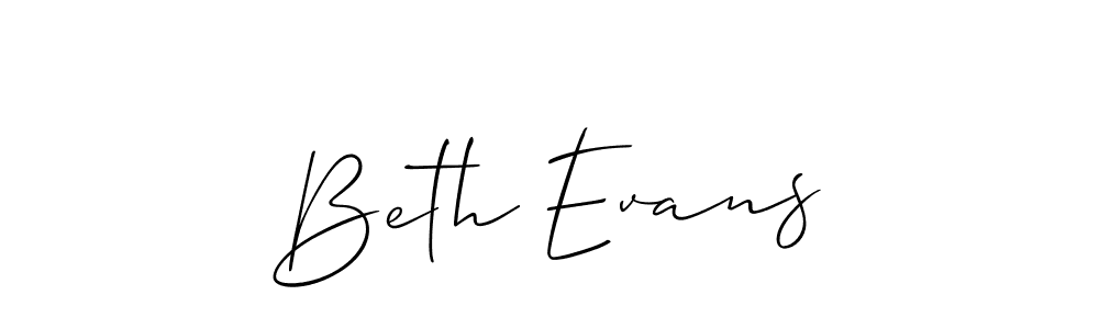 How to make Beth Evans signature? Allison_Script is a professional autograph style. Create handwritten signature for Beth Evans name. Beth Evans signature style 2 images and pictures png