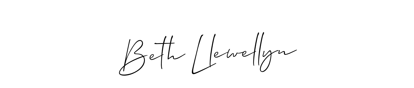 Also You can easily find your signature by using the search form. We will create Beth Llewellyn name handwritten signature images for you free of cost using Allison_Script sign style. Beth Llewellyn signature style 2 images and pictures png