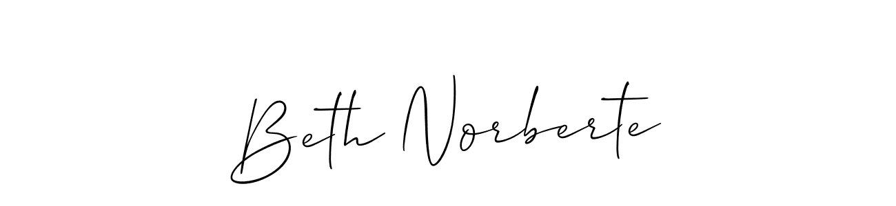 Also we have Beth Norberte name is the best signature style. Create professional handwritten signature collection using Allison_Script autograph style. Beth Norberte signature style 2 images and pictures png