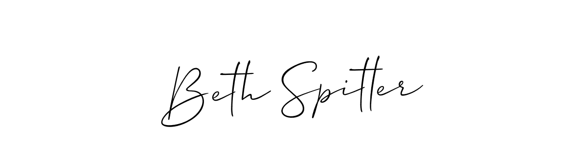 Design your own signature with our free online signature maker. With this signature software, you can create a handwritten (Allison_Script) signature for name Beth Spitler. Beth Spitler signature style 2 images and pictures png