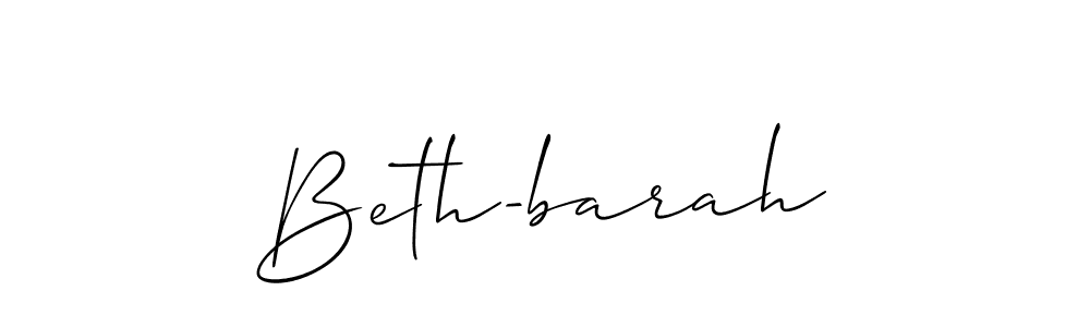 Make a beautiful signature design for name Beth-barah. With this signature (Allison_Script) style, you can create a handwritten signature for free. Beth-barah signature style 2 images and pictures png