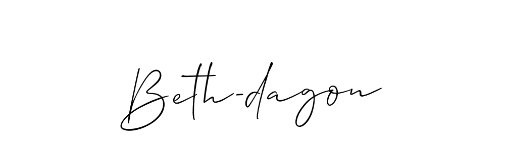 How to make Beth-dagon name signature. Use Allison_Script style for creating short signs online. This is the latest handwritten sign. Beth-dagon signature style 2 images and pictures png