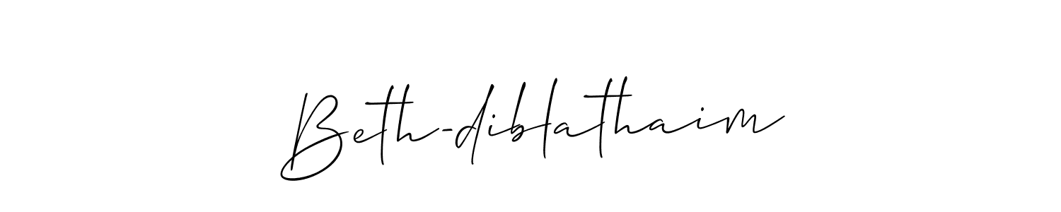 Also we have Beth-diblathaim name is the best signature style. Create professional handwritten signature collection using Allison_Script autograph style. Beth-diblathaim signature style 2 images and pictures png